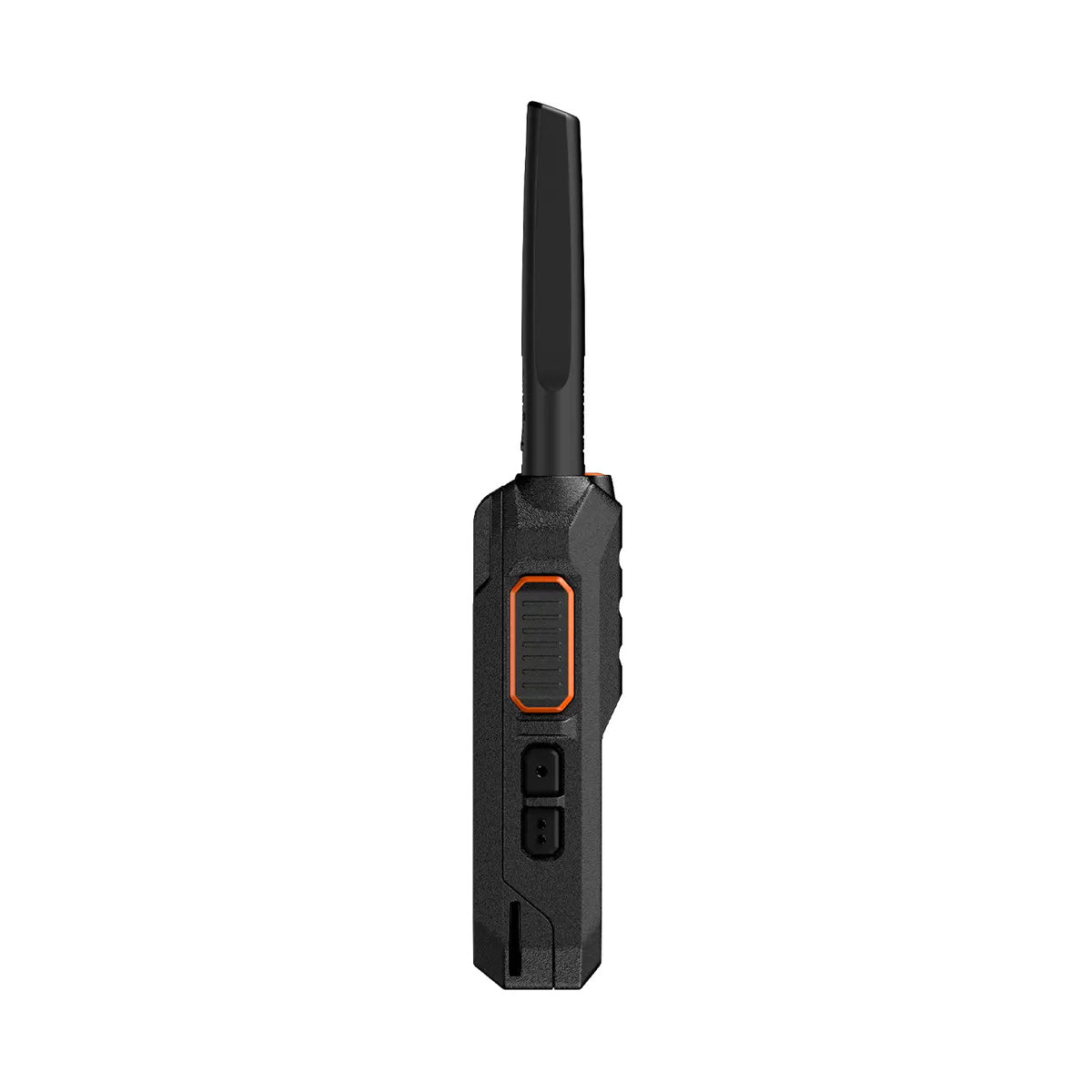 Motorola BPR50dx portable two-way radio, side view