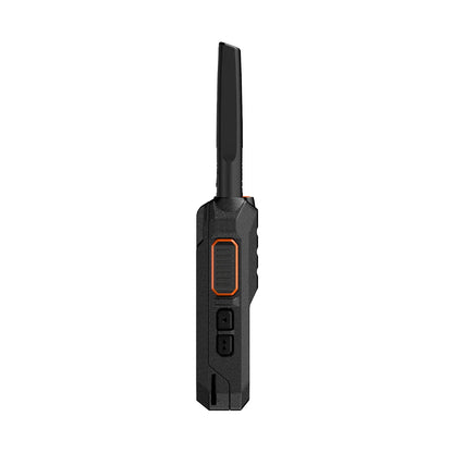 Motorola BPR50dx portable two-way radio, side view