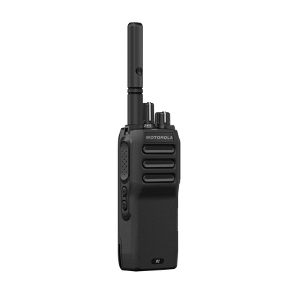 Motorola MOTOTRBO R2 portable two-way radio, front three-quarter right view