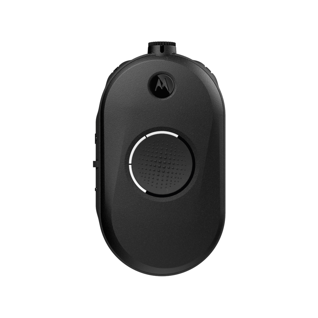 Motorola CLP1013e two-way business radio, front view with white LED