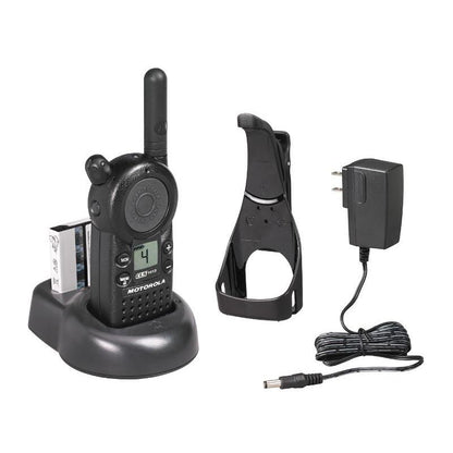 Motorola CLS1413 two-way radio full kit with charger and holster