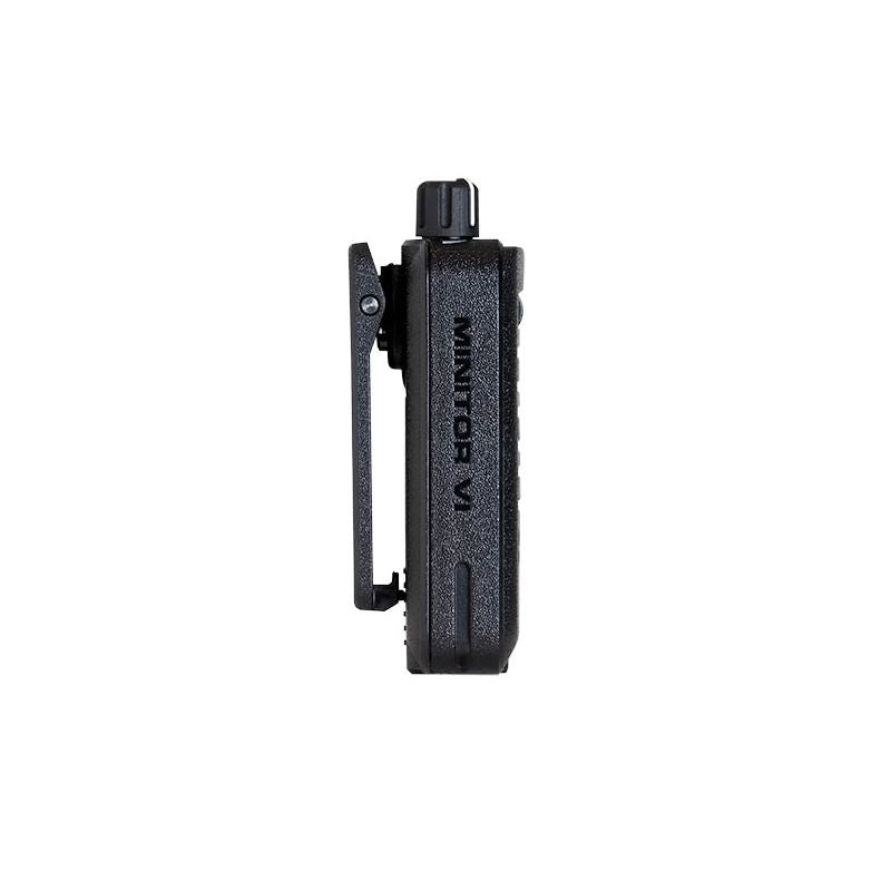 Motorola Minitor VI two-tone voice pager, opposite side view