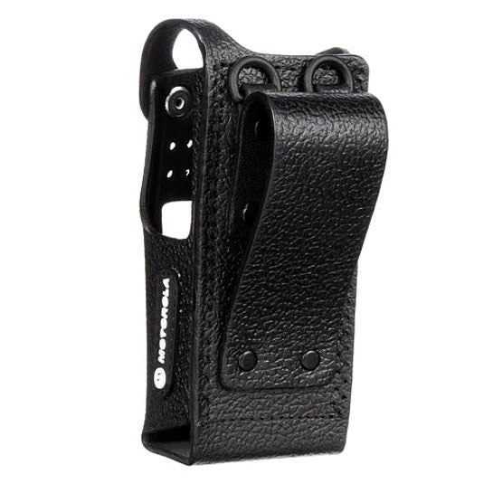 Motorola PMLN5838A hard leather carry case for XPR7550 and XPR7580e radios, additional view