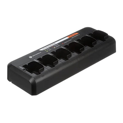 Motorola PMLN6588A six-pocket multi-unit charger for CP200d Series radios, additional view