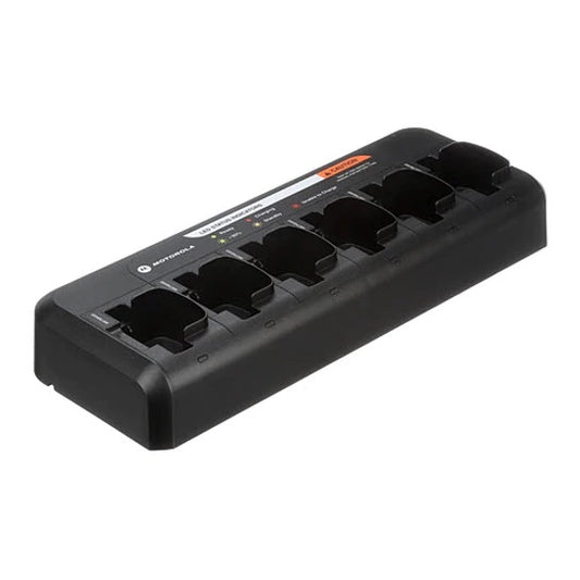 Motorola PMLN6588A six-pocket multi-unit charger for CP200d Series radios, additional view