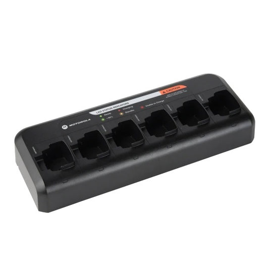 Motorola PMLN6597A six-pocket multi-unit charger for CP185 and CP100d radios