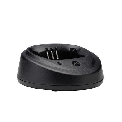 PMPN4173A Single Unit Charger for CP200d radios, front/side view