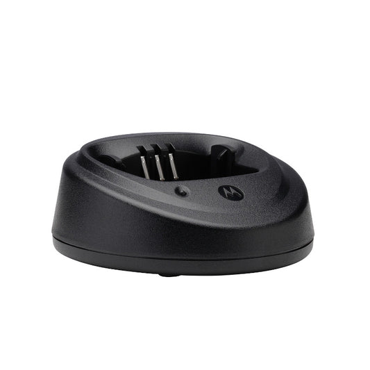 PMPN4173A Single Unit Charger for CP200d radios, front/side view