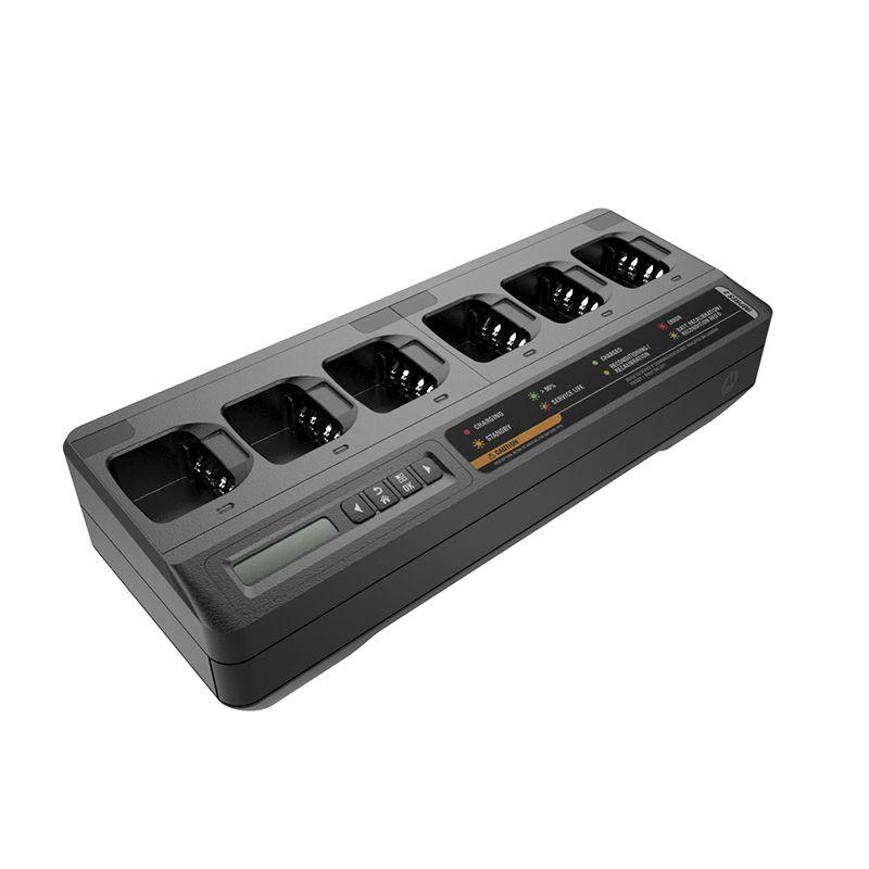 Motorola PMPN4284B six-pocket IMPRES multi-unit charger with display for MOTOTRBO XPR radios