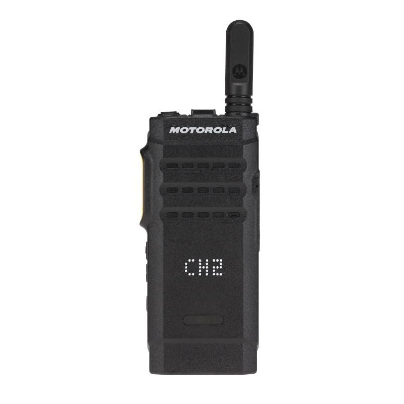 Motorola SL300 portable two-way radio with display, front view