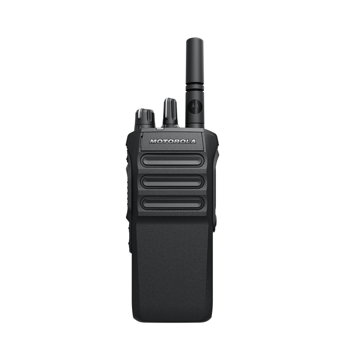 MOTOTRBO R7 no-keypad portable two-way radio, front view