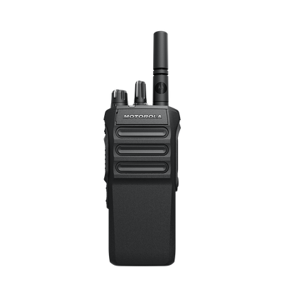 MOTOTRBO R7 no-keypad portable two-way radio, front view