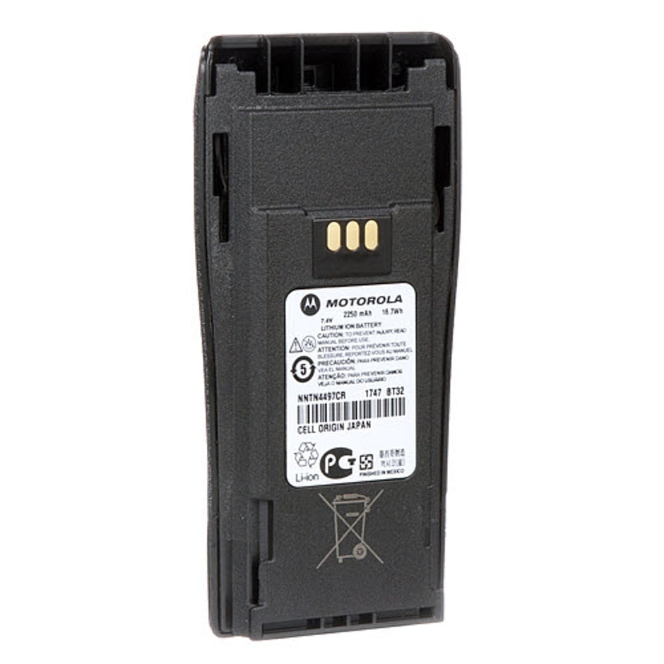 Motorola NNTN4497DR battery for CP200 and CP200d radios, additional view