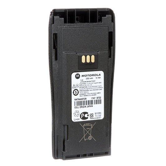Motorola NNTN4497DR battery for CP200 and CP200d radios, additional view